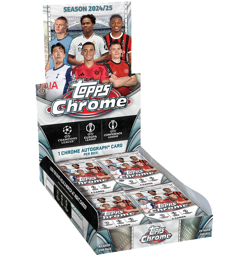 2024-25 Topps UEFA Club Competitions Chrome Soccer Hobby Box
